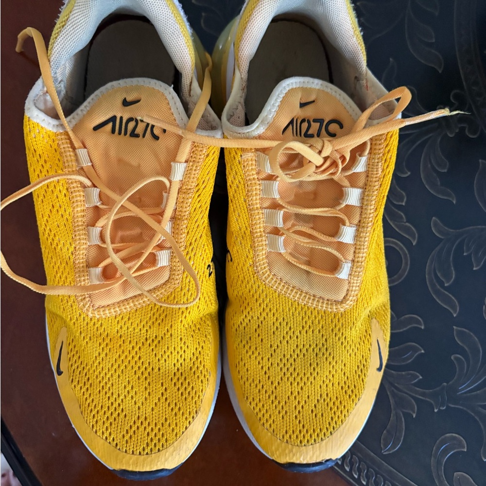 Nike Yellow/White/Black Air Max 270 Sneakers - Picture 4 of 5